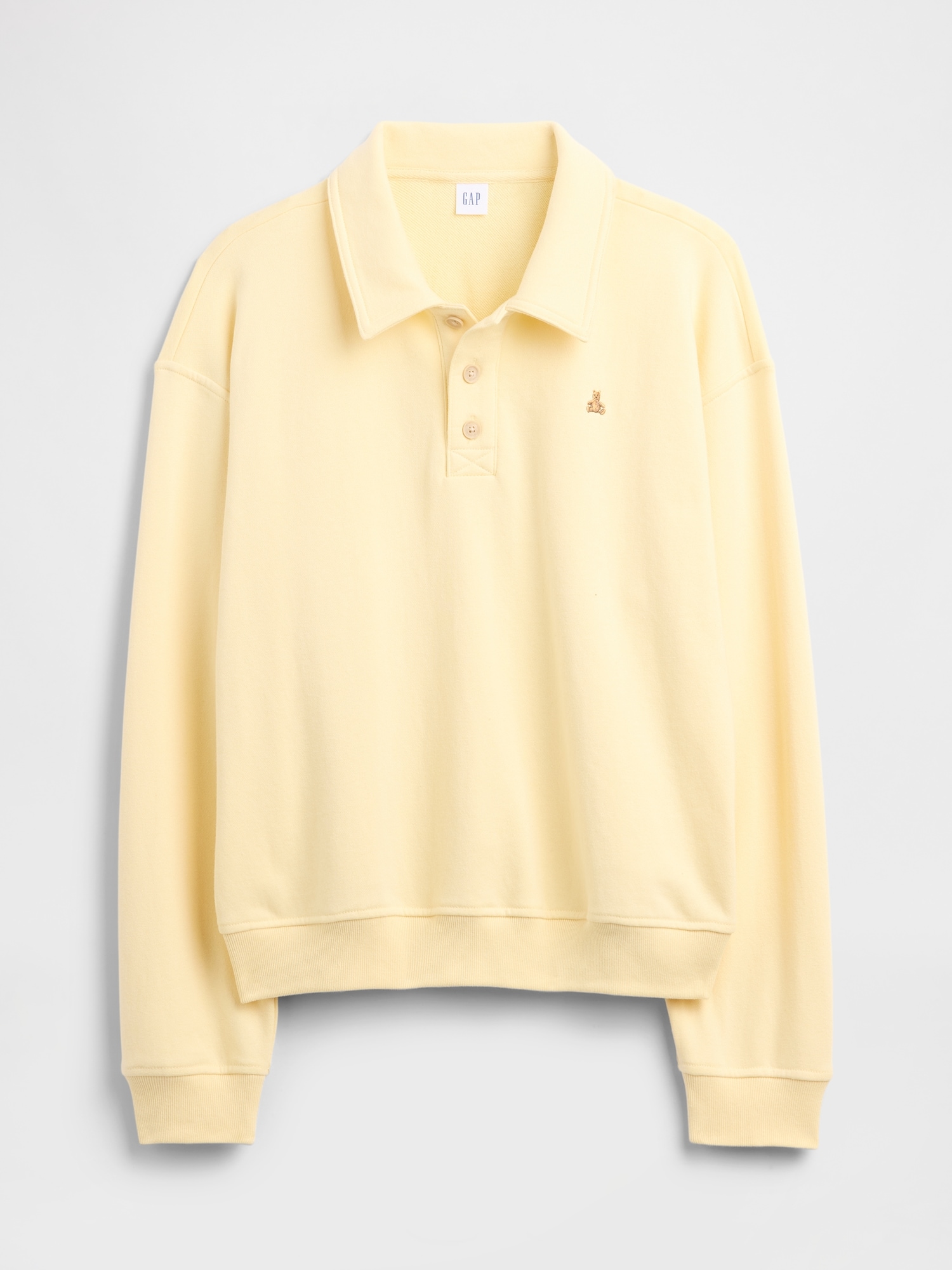 Relaxed Cropped Polo Sweatshirt | Gap Factory