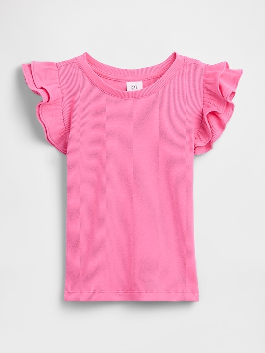 Image number 1 showing, babyGap Ribbed Flutter Sleeve T-Shirt