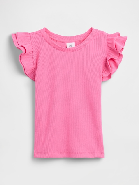 babyGap Ribbed Flutter Sleeve T-Shirt