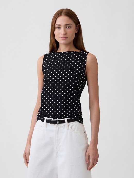 Image number 1 showing, Boatneck Tank Top