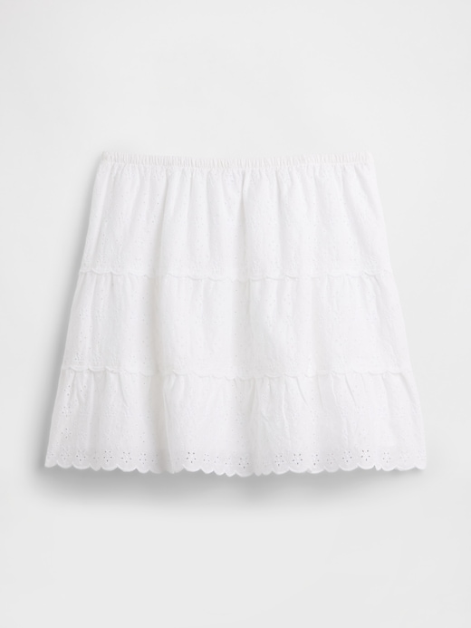 Image number 5 showing, Tiered Eyelet Mini Skirt