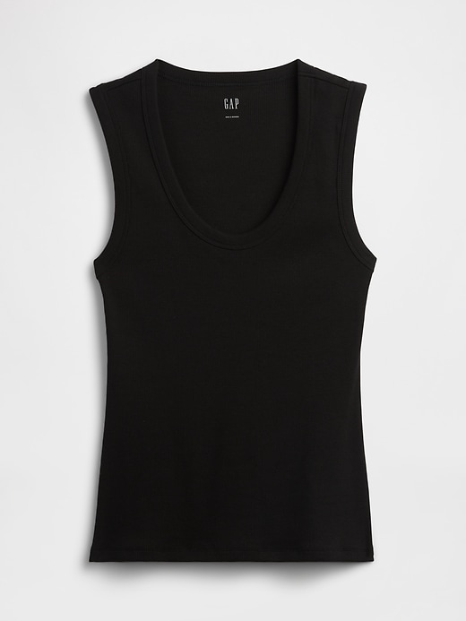 Image number 5 showing, Ribbed Scoopneck Tank Top