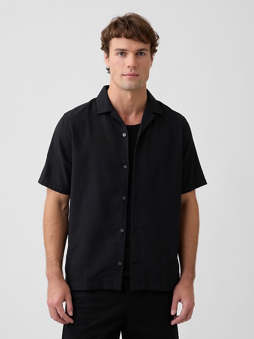 Image number 1 showing, Linen-Blend Vacay Shirt in Standard Fit