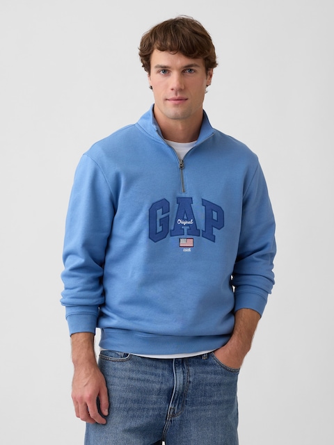 Adult Relaxed Gap Logo Quarter-Zip Sweatshirt