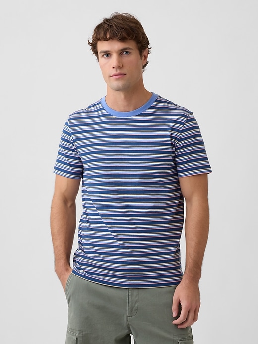 Image number 1 showing, Everyday Soft Stripe Crewneck T-Shirt