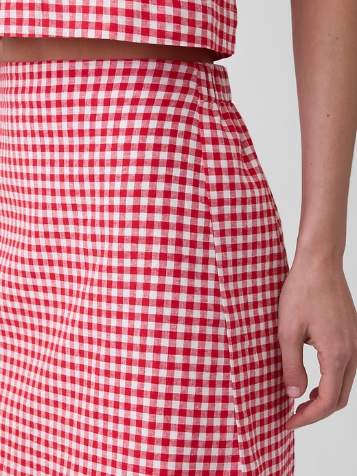 Image number 4 showing, Linen-Blend Pull-On Mini Skirt