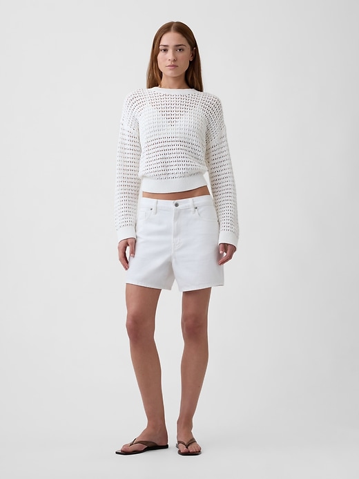 Image number 3 showing, Oversized Crochet Sweater