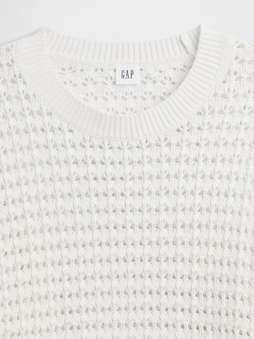 Image number 4 showing, Oversized Crochet Sweater