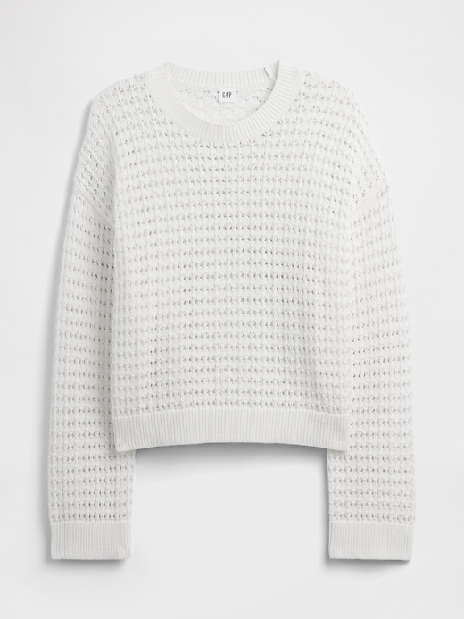 Image number 5 showing, Oversized Crochet Sweater
