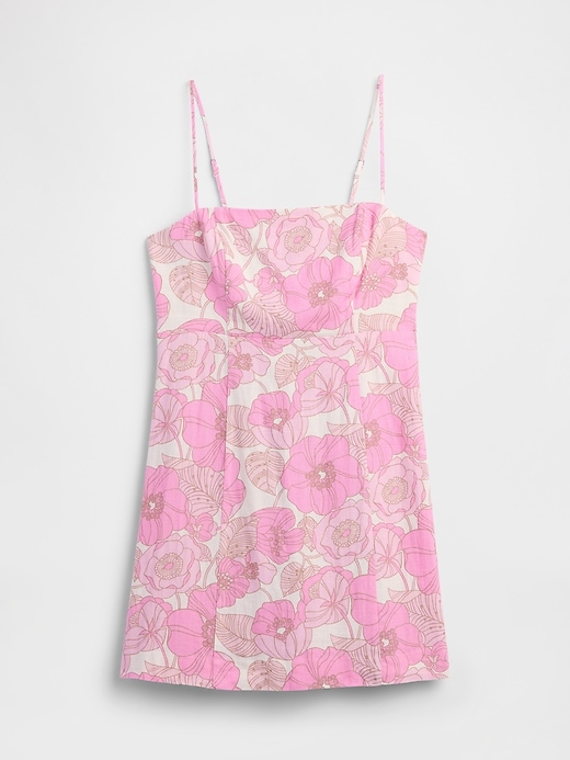 eliana printed linen blend square neck mini dress Antonio Melani Eliana Printed Linen Square Neck Sleeveless Dress