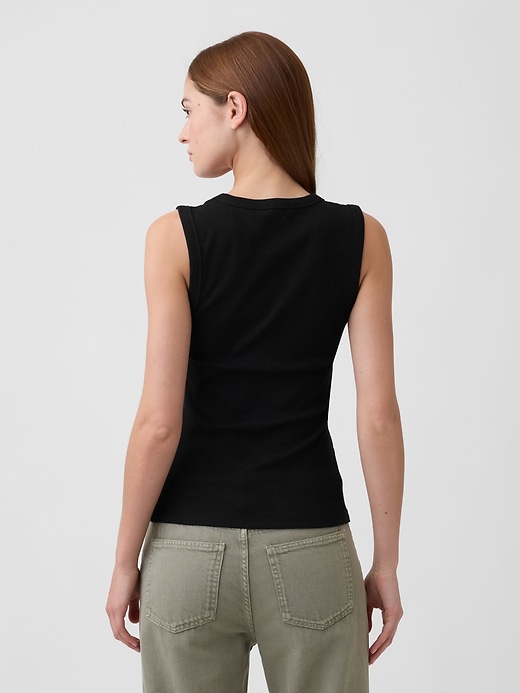 Image number 2 showing, Ribbed Scoopneck Tank Top