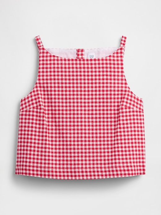 Image number 5 showing, Linen-Blend Apron Top