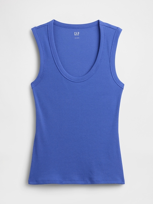 Image number 5 showing, Ribbed Scoopneck Tank Top