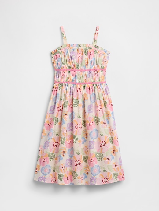 Image number 1 showing, Kids Print Smocked Midi Dress
