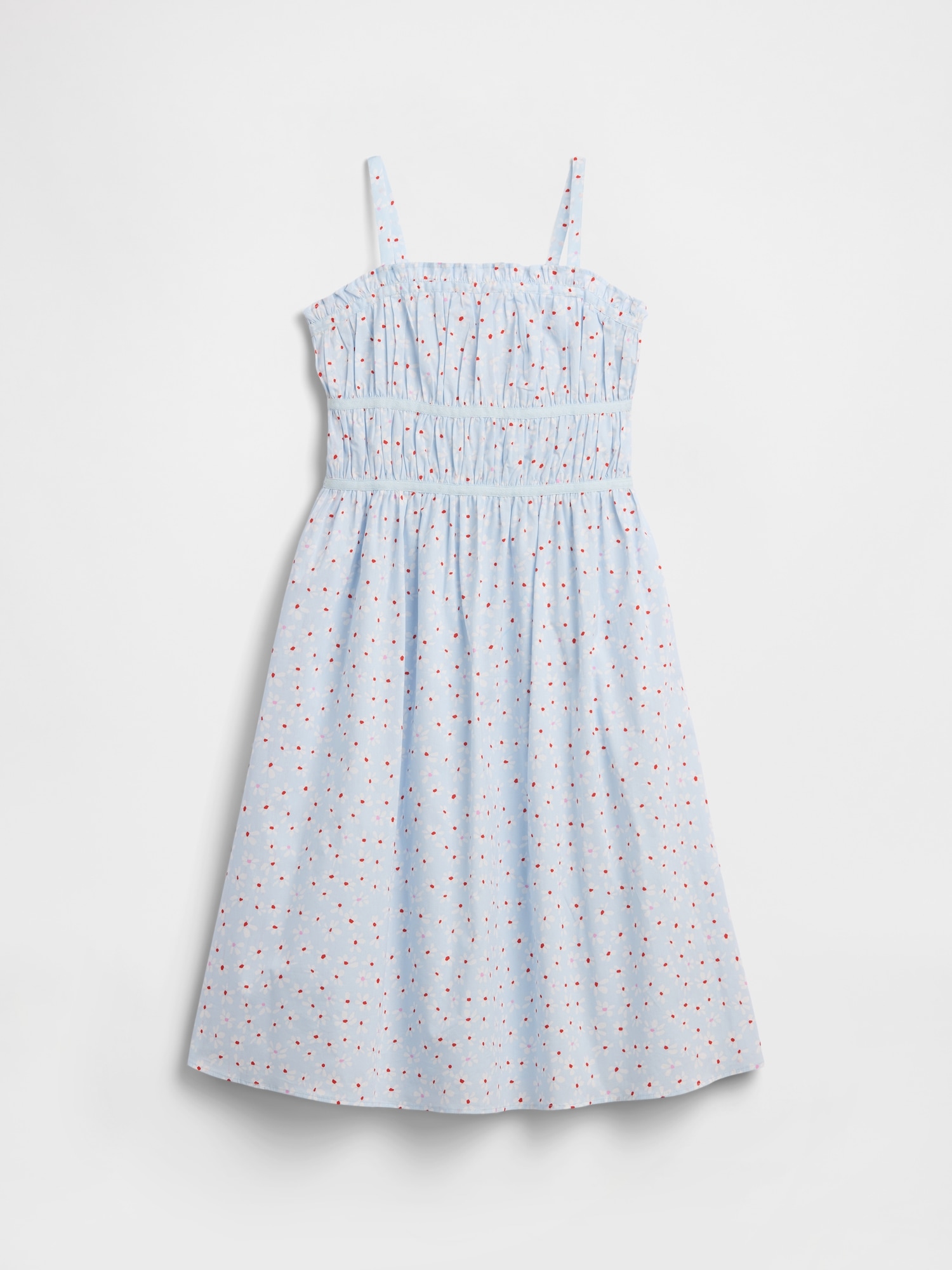Kids Print Smocked Midi Dress
