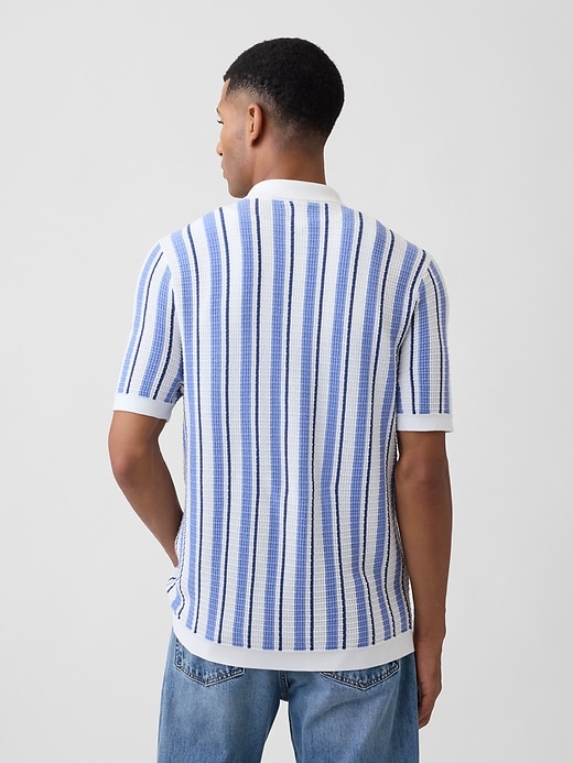Image number 2 showing, Button-Up Sweater Polo Shirt