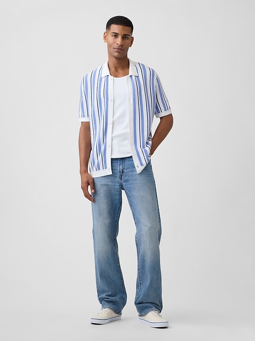 Image number 3 showing, Button-Up Sweater Polo Shirt