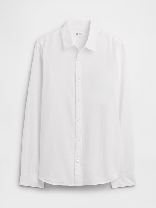 Image number 5 showing, Linen-Blend Shirt in Standard Fit