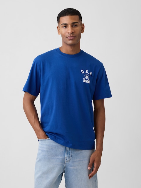 Everyday Soft Relaxed USA Graphic T-Shirt