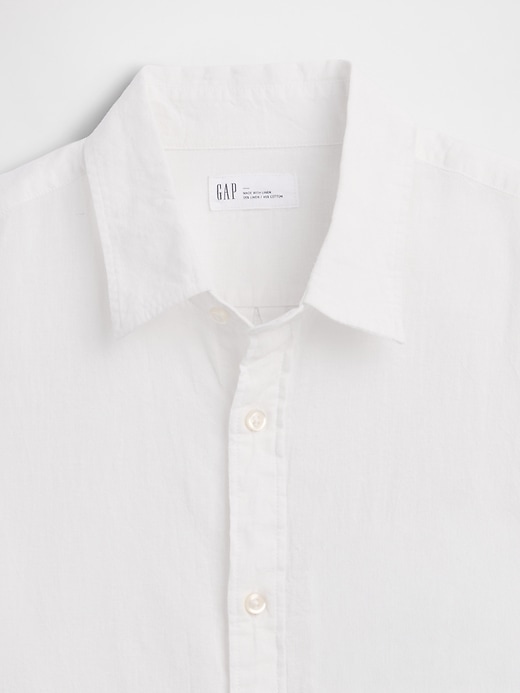 Image number 4 showing, Linen-Blend Shirt in Standard Fit
