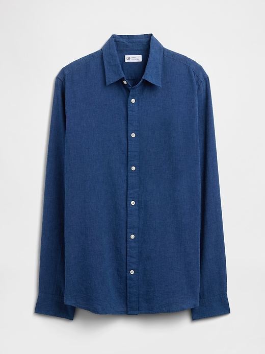 Image number 5 showing, Linen-Blend Shirt in Standard Fit