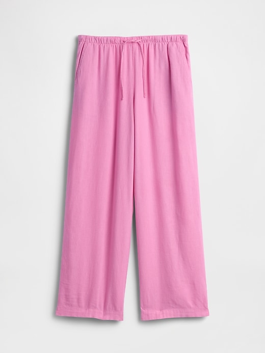 Image number 7 showing, Relaxed Linen-Blend Wide-Leg Pants