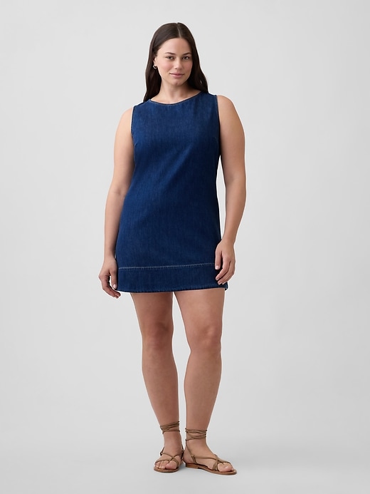 Image number 4 showing, Denim Apron Mini Dress