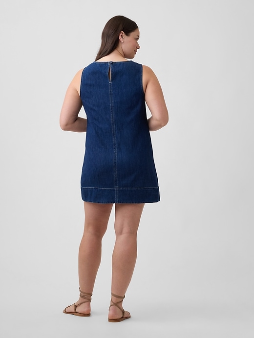Image number 5 showing, Denim Apron Mini Dress