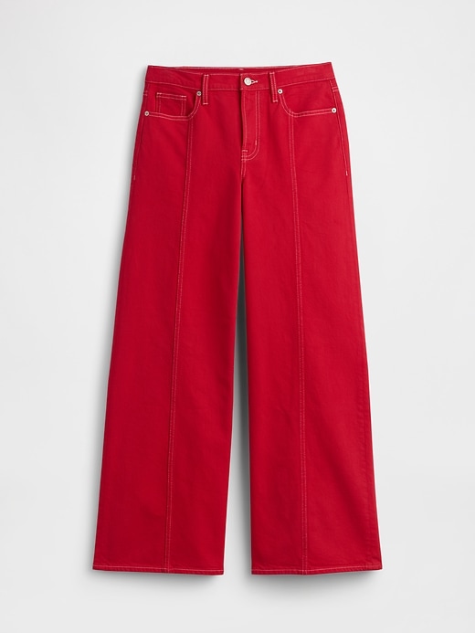 Image number 7 showing, Mid Rise Wide-Leg Jeans