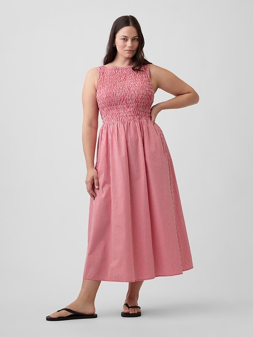 Image number 4 showing, Smocked Boatneck Maxi Dress