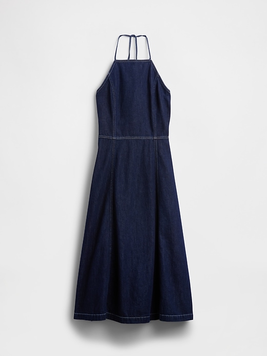 Image number 6 showing, Denim Halter Midi Dress
