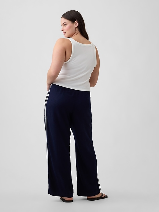 Image number 6 showing, Linen-Blend Stripe Wide-Leg Pants