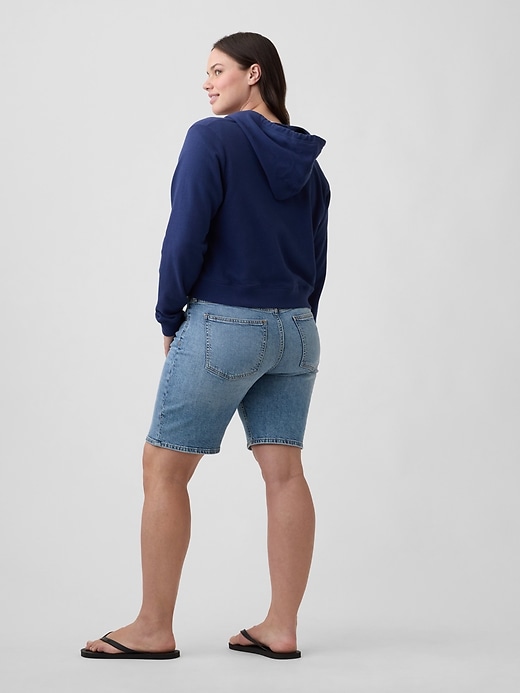 Image number 6 showing, 9" Mid Rise Soft Denim Bermuda Shorts
