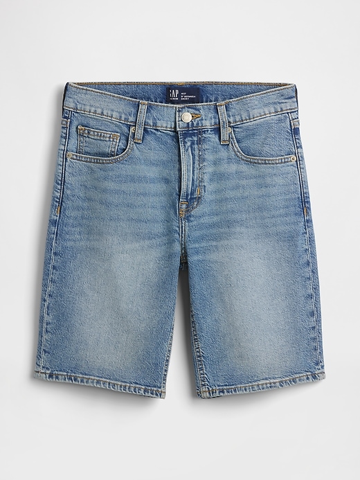Image number 7 showing, 9" Mid Rise Soft Denim Bermuda Shorts