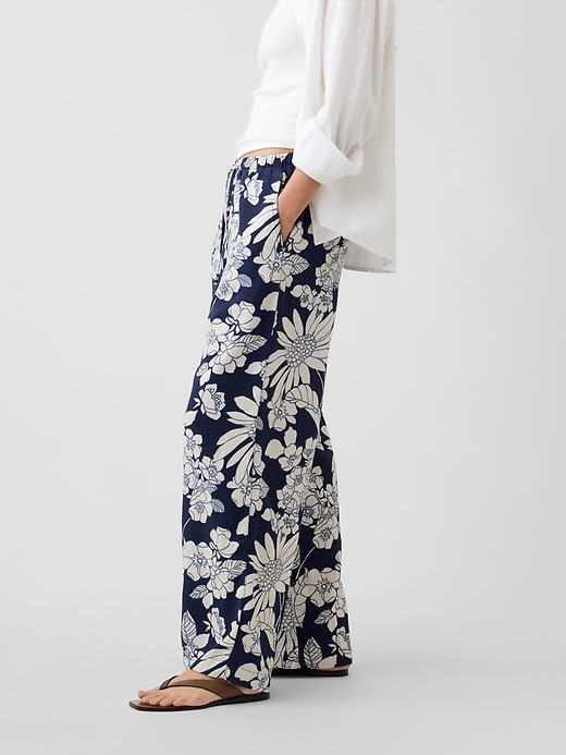 Image number 3 showing, Mid Rise Pull-On Wide-Leg Pants