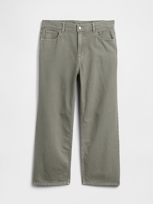 Image number 7 showing, Low Slung Relaxed Straight Crop Jeans