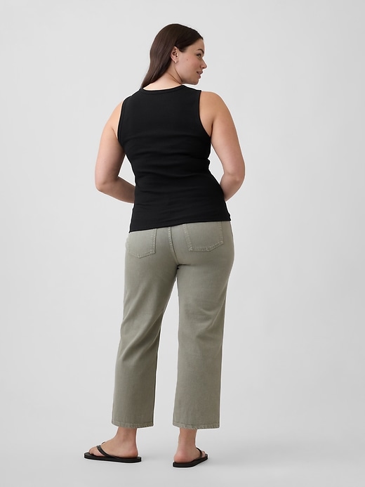 Image number 6 showing, Low Slung Relaxed Straight Crop Jeans