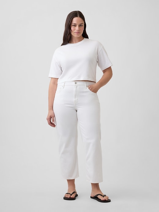 Image number 5 showing, Low Slung Relaxed Straight Crop Jeans