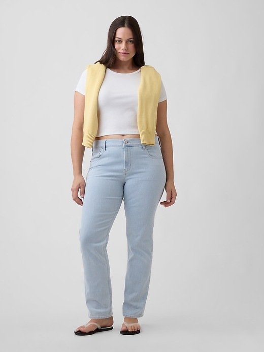 Image number 5 showing, Mid Rise Stripe '90s Straight Jeans