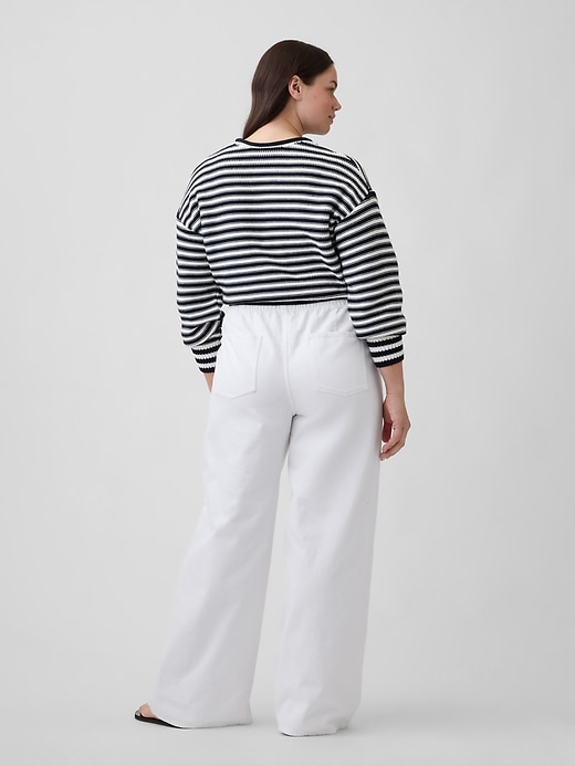 Image number 6 showing, Mid Rise Soft Pull-On Wide-Leg Jeans