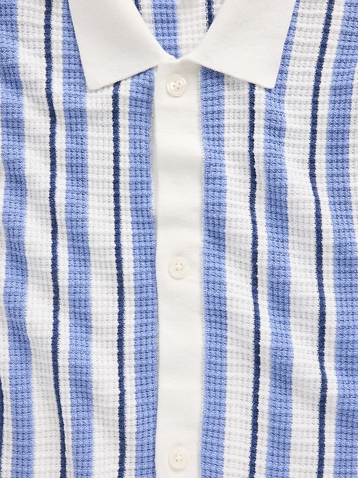 Image number 4 showing, Button-Up Sweater Polo Shirt