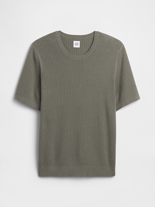 Image number 4 showing, Ribbed Crewneck Sweater T-Shirt
