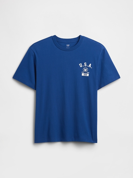 Image number 5 showing, Everyday Soft Relaxed USA Graphic T-Shirt