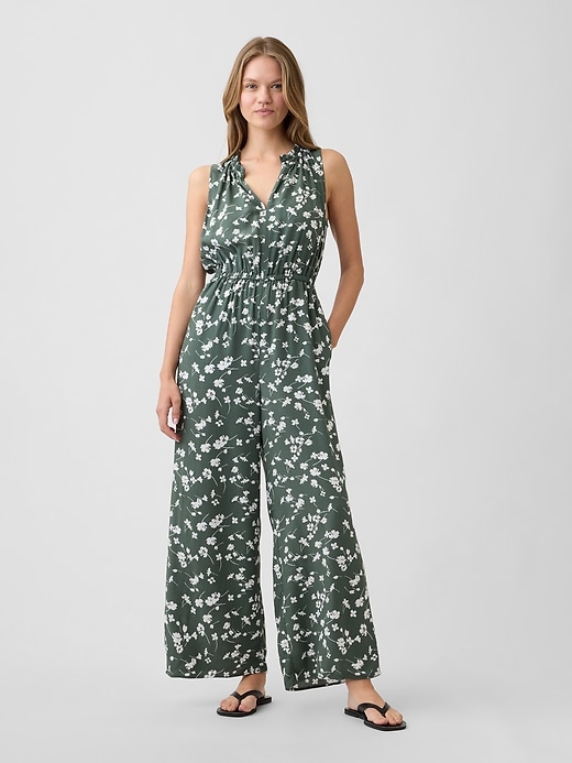 Image number 1 showing, Sleeveless Wide-Leg Jumpsuit
