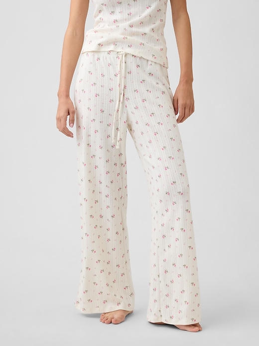 Image number 3 showing, Relaxed Pointelle PJ Pants