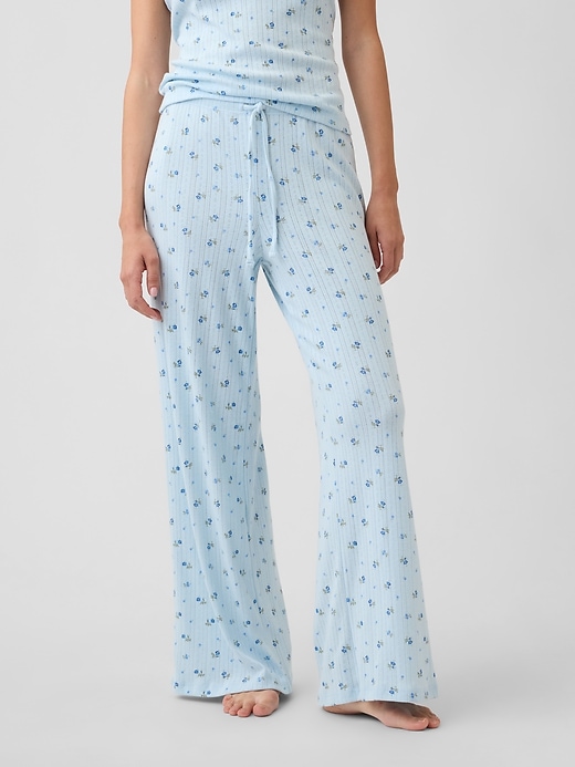 Image number 3 showing, Relaxed Pointelle PJ Pants