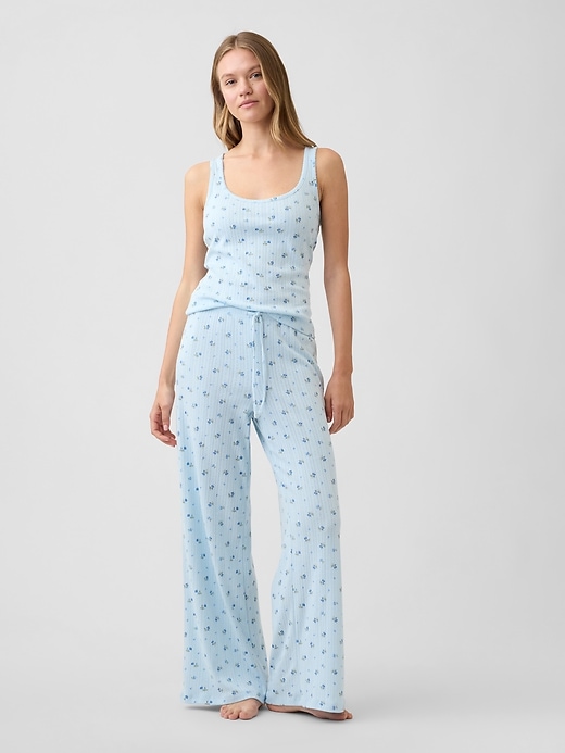 Image number 1 showing, Relaxed Pointelle PJ Pants