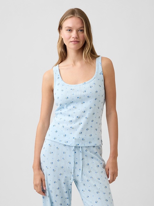 Image number 1 showing, Pointelle PJ Tank Top