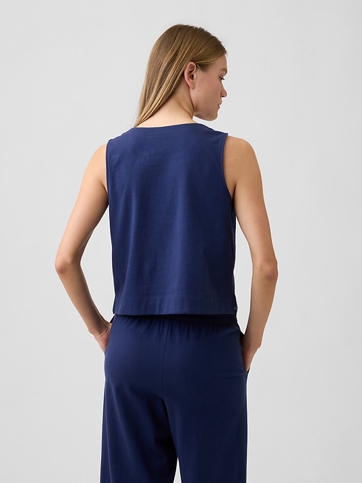 Image number 2 showing, Crewneck PJ Shell Tank Top