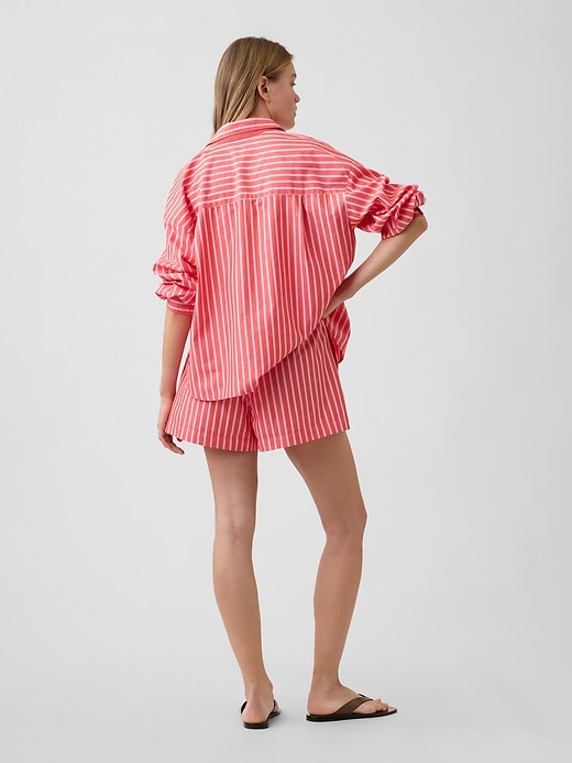 Image number 4 showing, Relaxed Pull-On Poplin Shorts